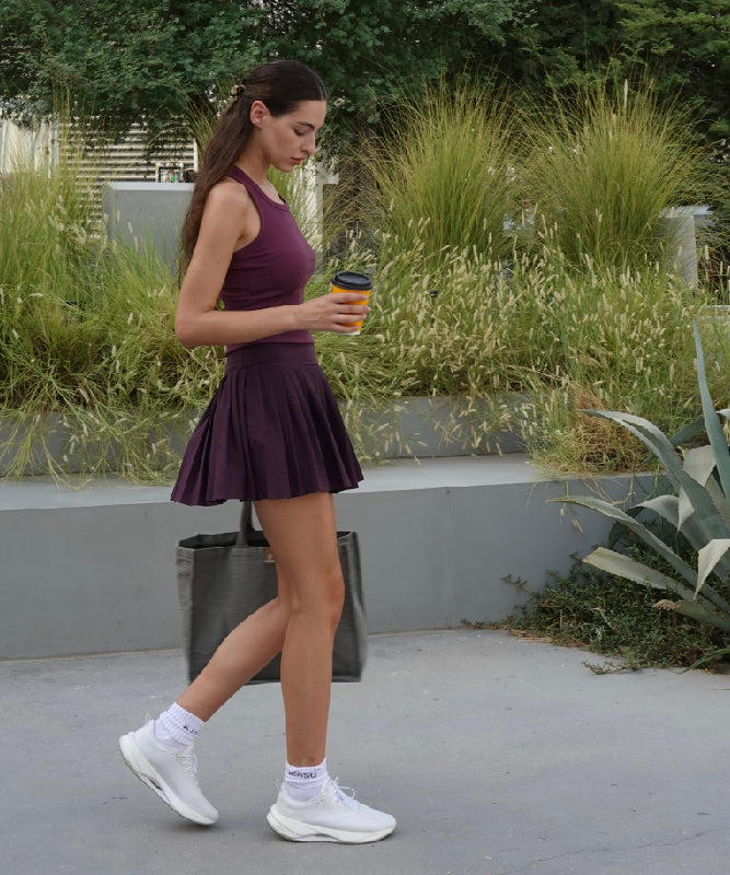 Advantage Tennis Skirt - Burgundy