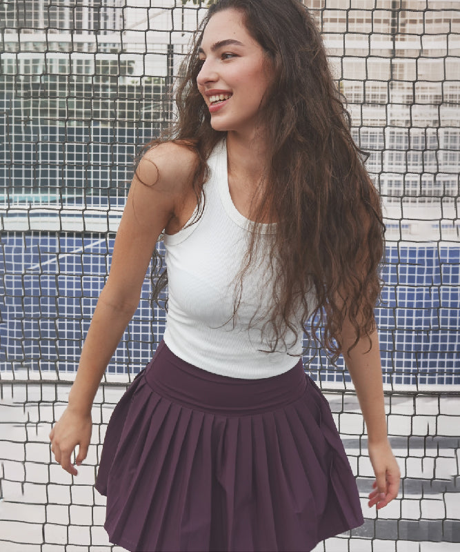 Advantage Tennis Skirt - Burgundy