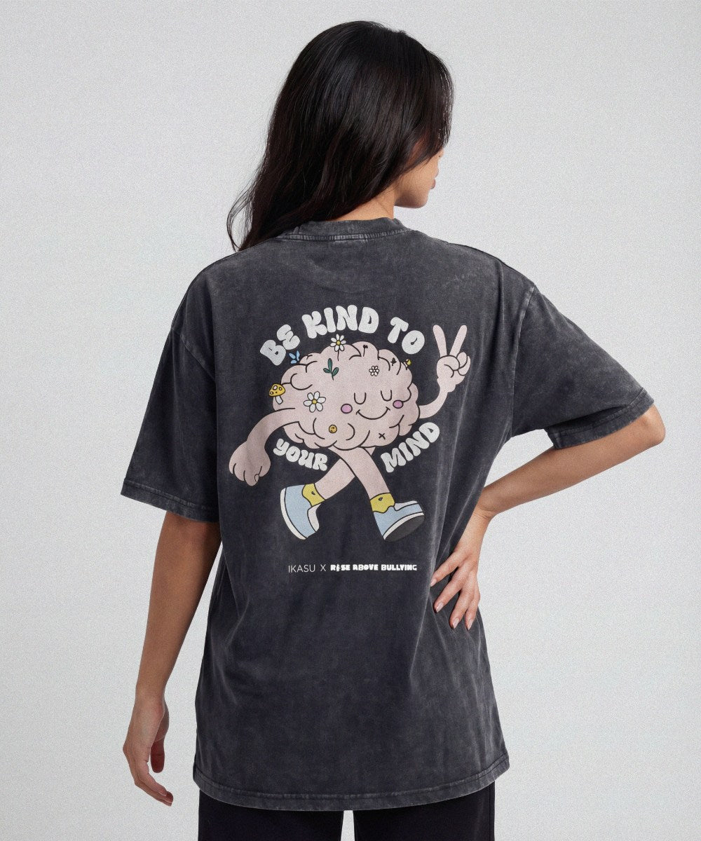 Be Kind To Your Mind T-shirt - Washed Black