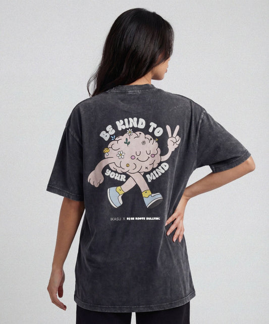 Be Kind To Your Mind T-shirt - Washed Black