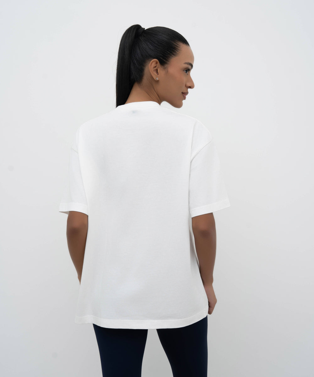 IKASU Campus T-shirt - White/Navy Blue