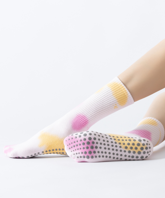 DANA Pilates socks Tie Dye - Pink & Yellow