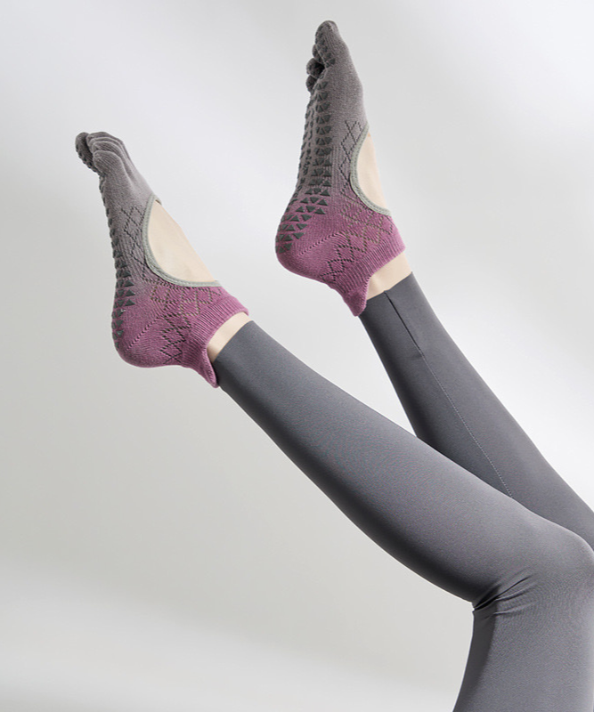 Reformer pilates socks - Purple & Grey
