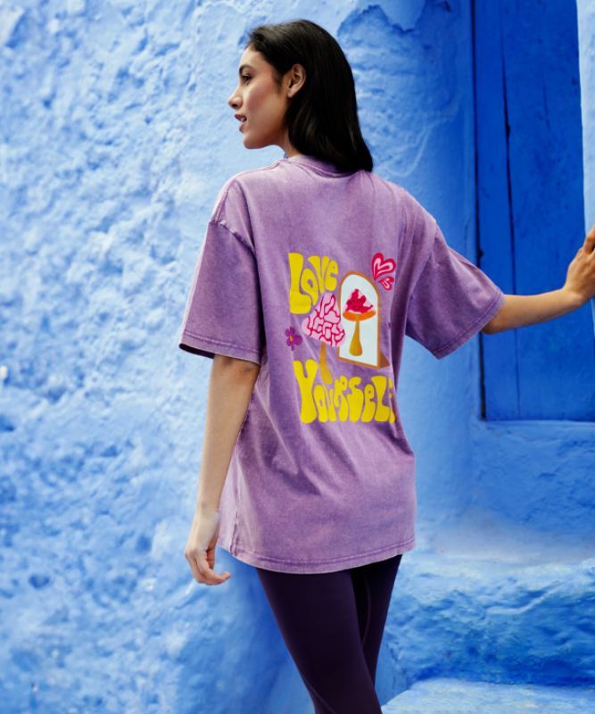 Love Yourself T-Shirt  Mini Me & Me -  Purple