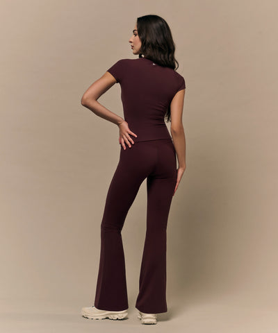NOOR Flare Pant - Burgundy