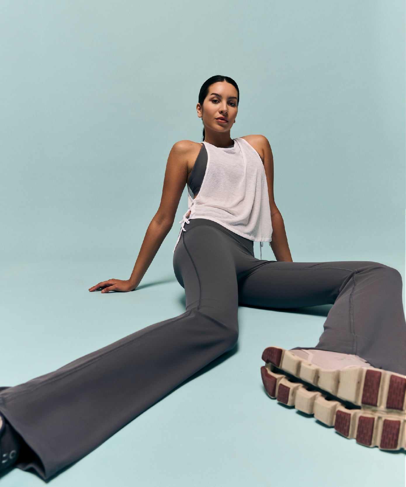 NOOR Flare Pant - Dark Grey