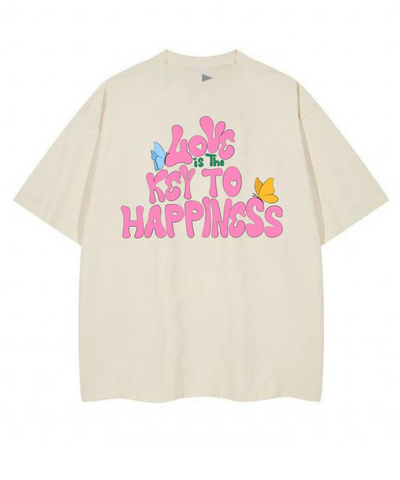 DANA Love is the key to happiness T-Shirt - Off white