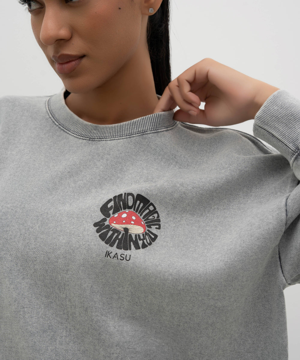 Find Magic Within You Sweatshirt - Light Grey