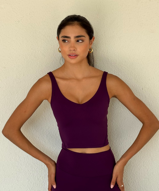 Valencia Sports Bra - Aubergine