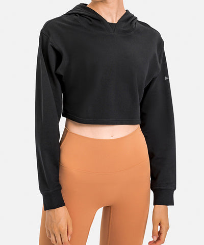 MBK Jaipur Crop Hoodie - Black