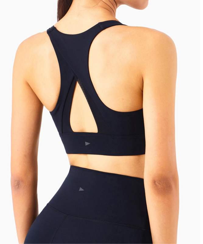 Mesh Sports Bra - Black