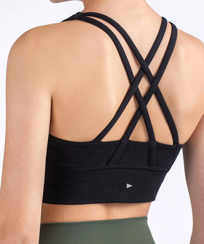 Tulum Crossed Sports Bra - Black