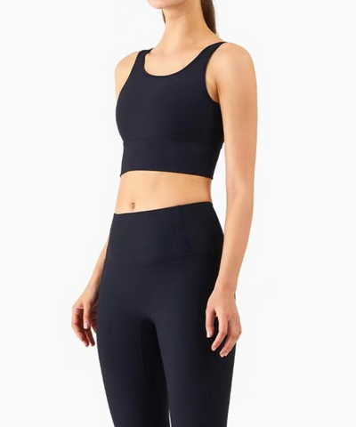 KIKA Manhattan Rib Sports Bra - Black