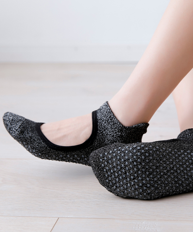 Sparkle Pilates Socks - Black