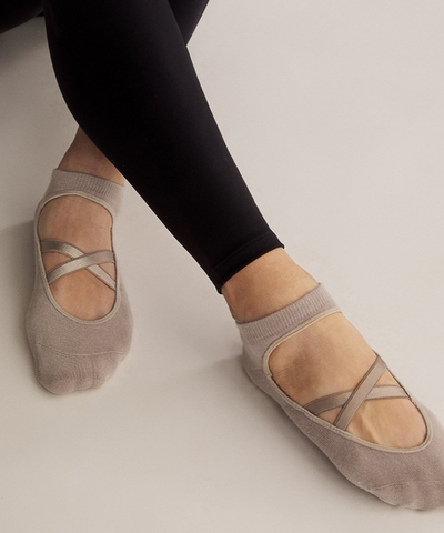 Ballerina Pilates Socks- Beige