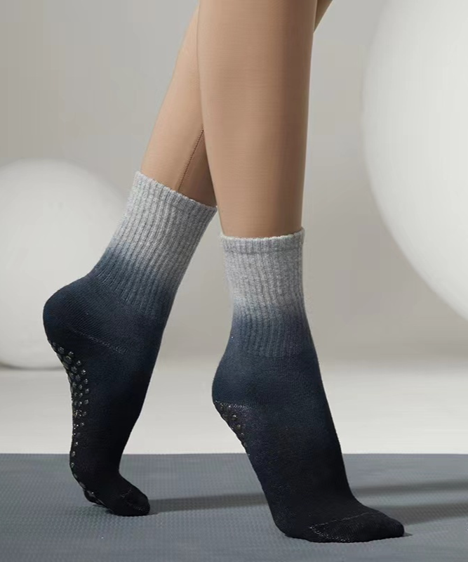 Tie Dye Pilates Socks - Grey