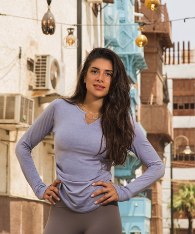 Haya Grow Long Sleeves Top - Purple