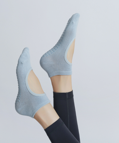 Power Pilates Socks - Light Blue